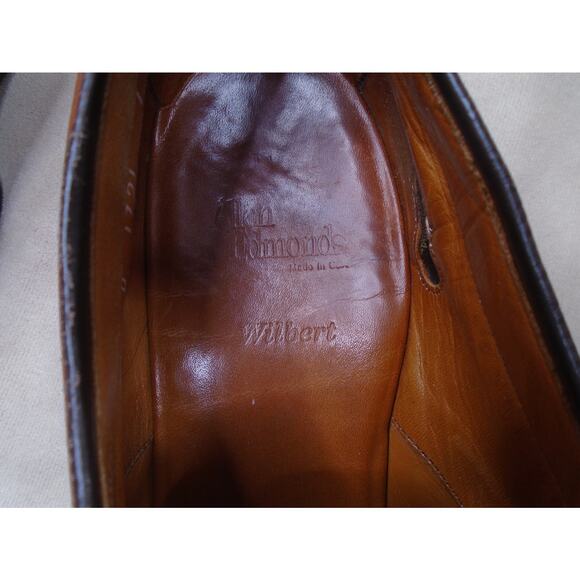 Allen Edmonds Shoes Mens 11 D Wilbert Brown Leather Derby Oxford Made in USA - Picture 6 of 11